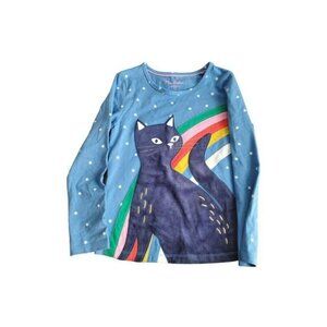 Mini Boden Long Sleeve Glow And The Dark Cat Tee 8/9